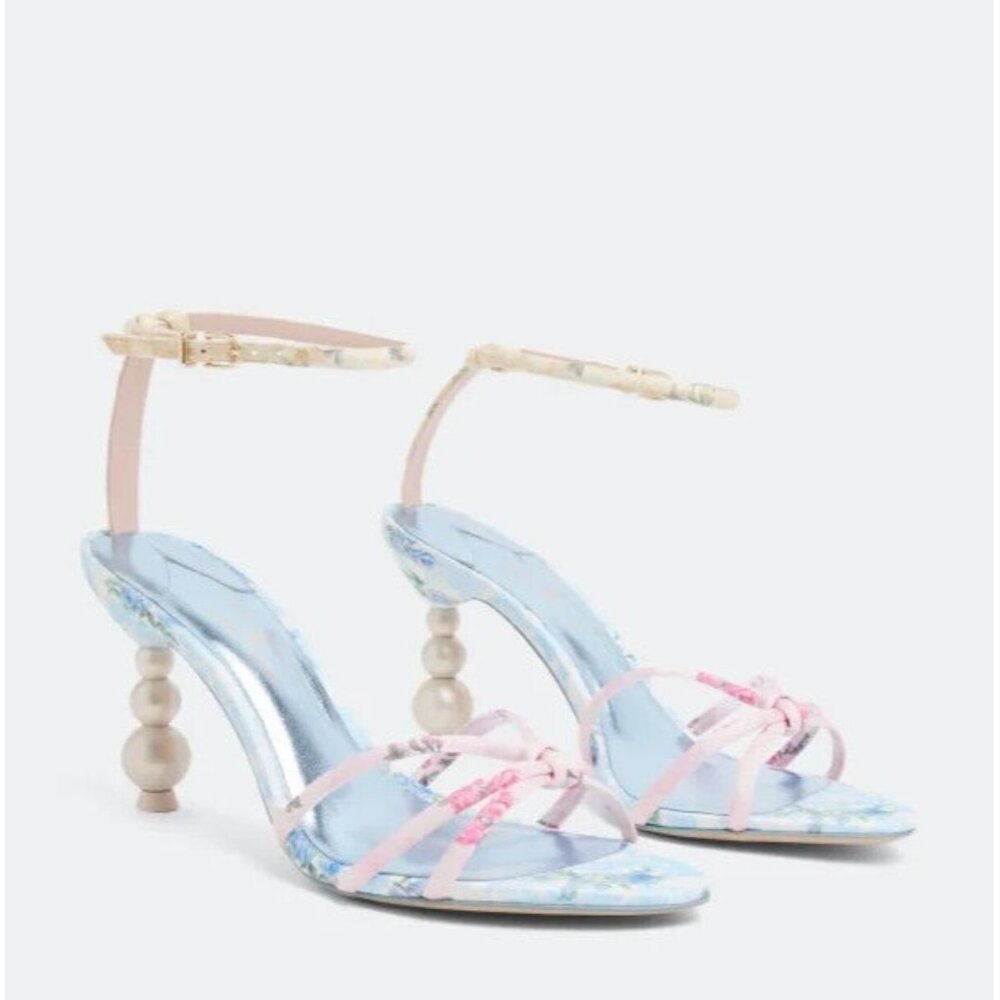 Sophia Webster x LoveShackFancy Women's Pixie Ankle Strap Mid Heel Sandals 37.5